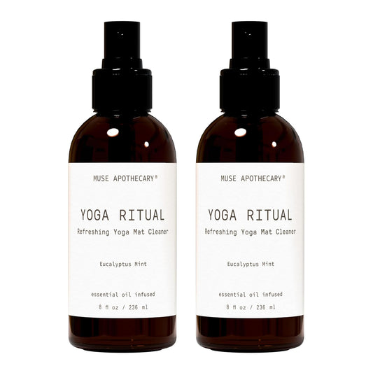 Yoga Ritual - Aromatic and Refreshing Yoga Mat Cleaner, 8 Oz, Infused with Natural Essential Oils - Eucalyptus Mint, 2 Pack